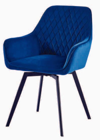 Modern Velvet Swivel Chair PODC-1903B Blue - Shopping4Africa
