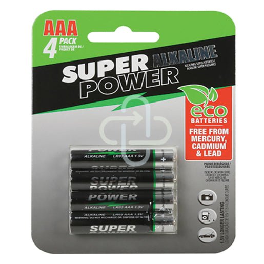 Super Power Alkaline Batteries AAA 4 - Shopping4Africa