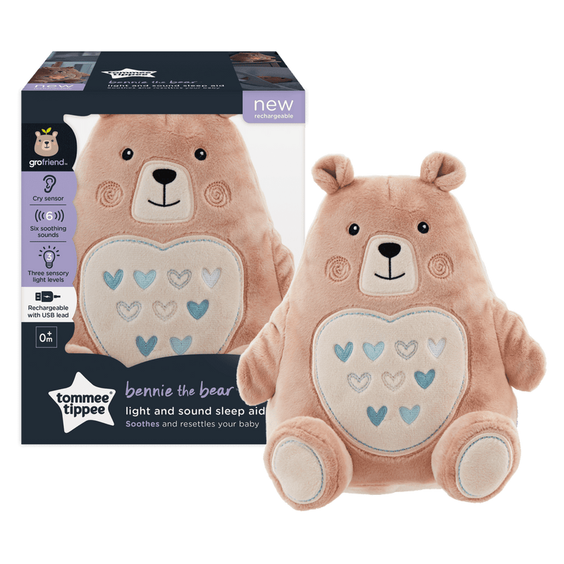 Tommee Tippee Grofriend Rechargeable Bennie The Bear Light & Sound Sleep Aid - Shopping4Africa