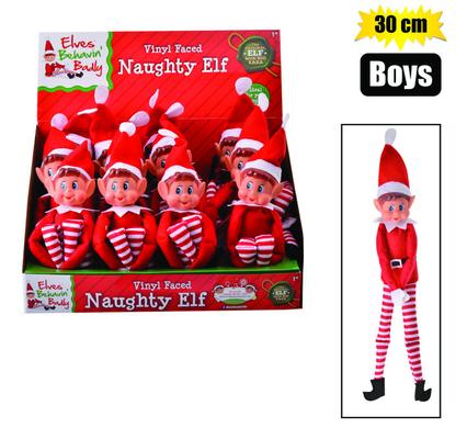 Xmas Elf Naughty 30cm