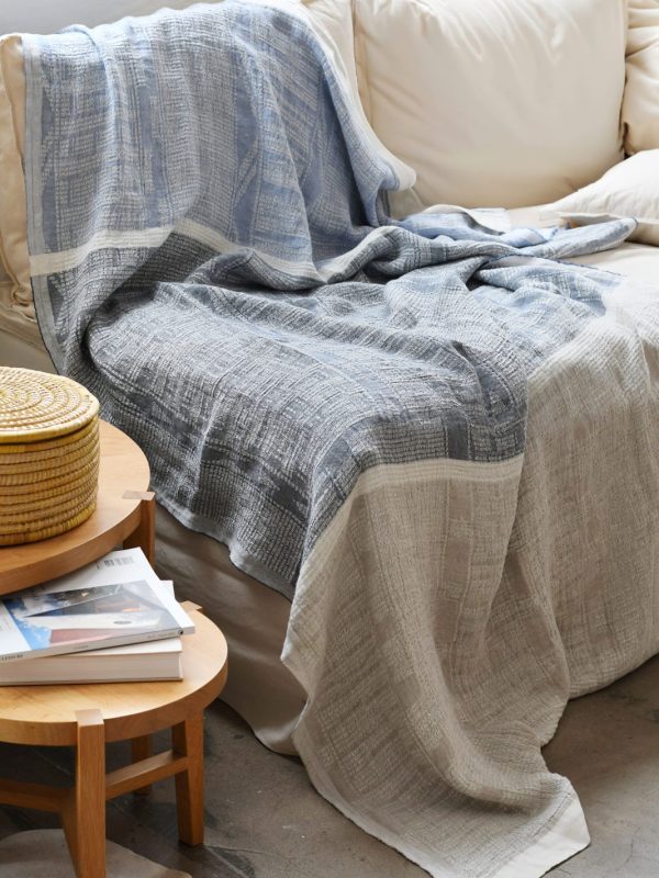 100% Linen Bogolan Lounge Throws - Shopping4Africa