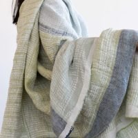 100% Linen Bogolan Lounge Throws, Jacquard Woven with West African - Inspired Design - Shopping4Africa