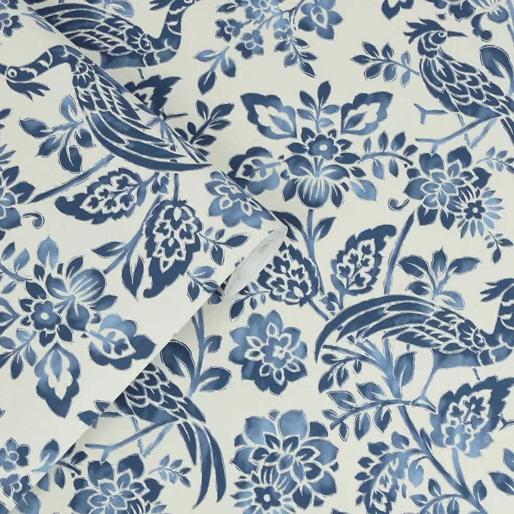 Adain Palace Wallpaper Dark Seaspray Blue