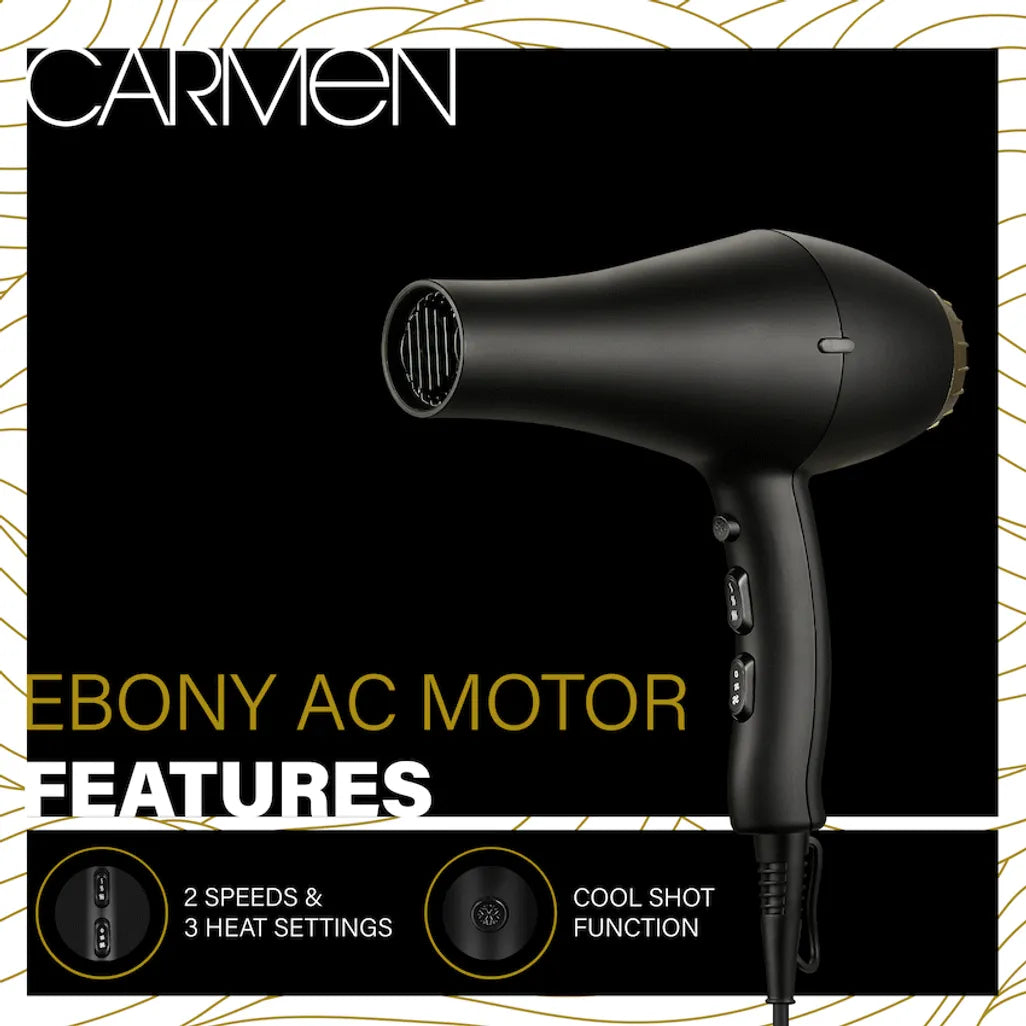Carmen Ebony AC Motor Hair Dryer