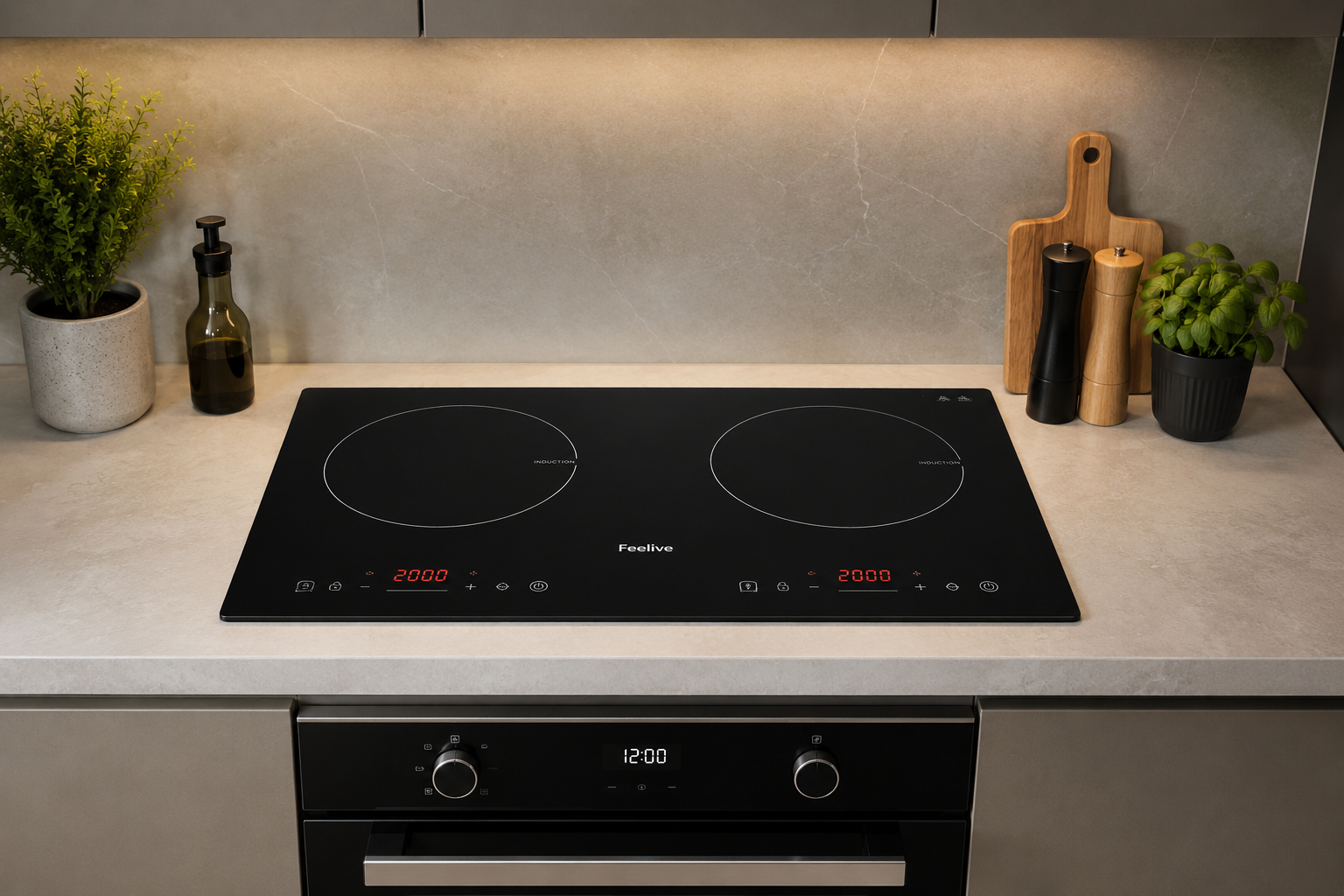 Feelive Double Induction Cooktop SK-35IHB06T