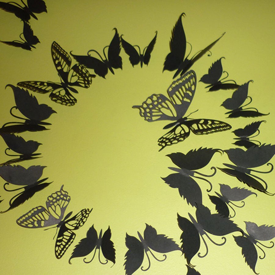 3D Black Butterflies wall art - Shopping4Africa