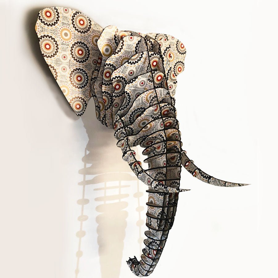 3D Elephant Head - Patterned - Shopping4Africa