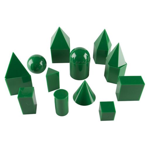 3D Geometric Shapes Set (~5cm, 17pc, Green) - Shopping4Africa