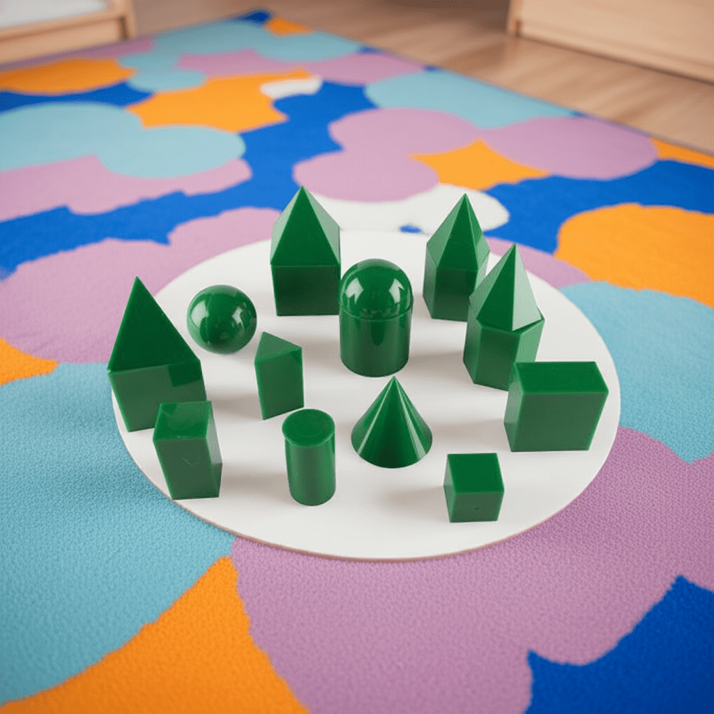 3D Geometric Shapes Set (~5cm, 17pc, Green) - Shopping4Africa