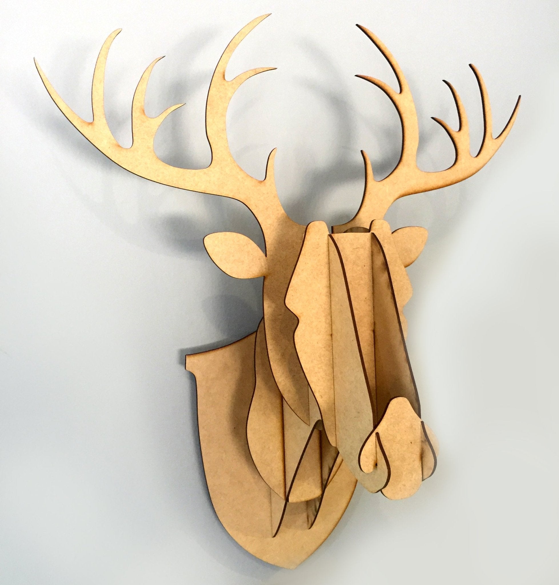 3D Stag Head - Wood - Shopping4Africa