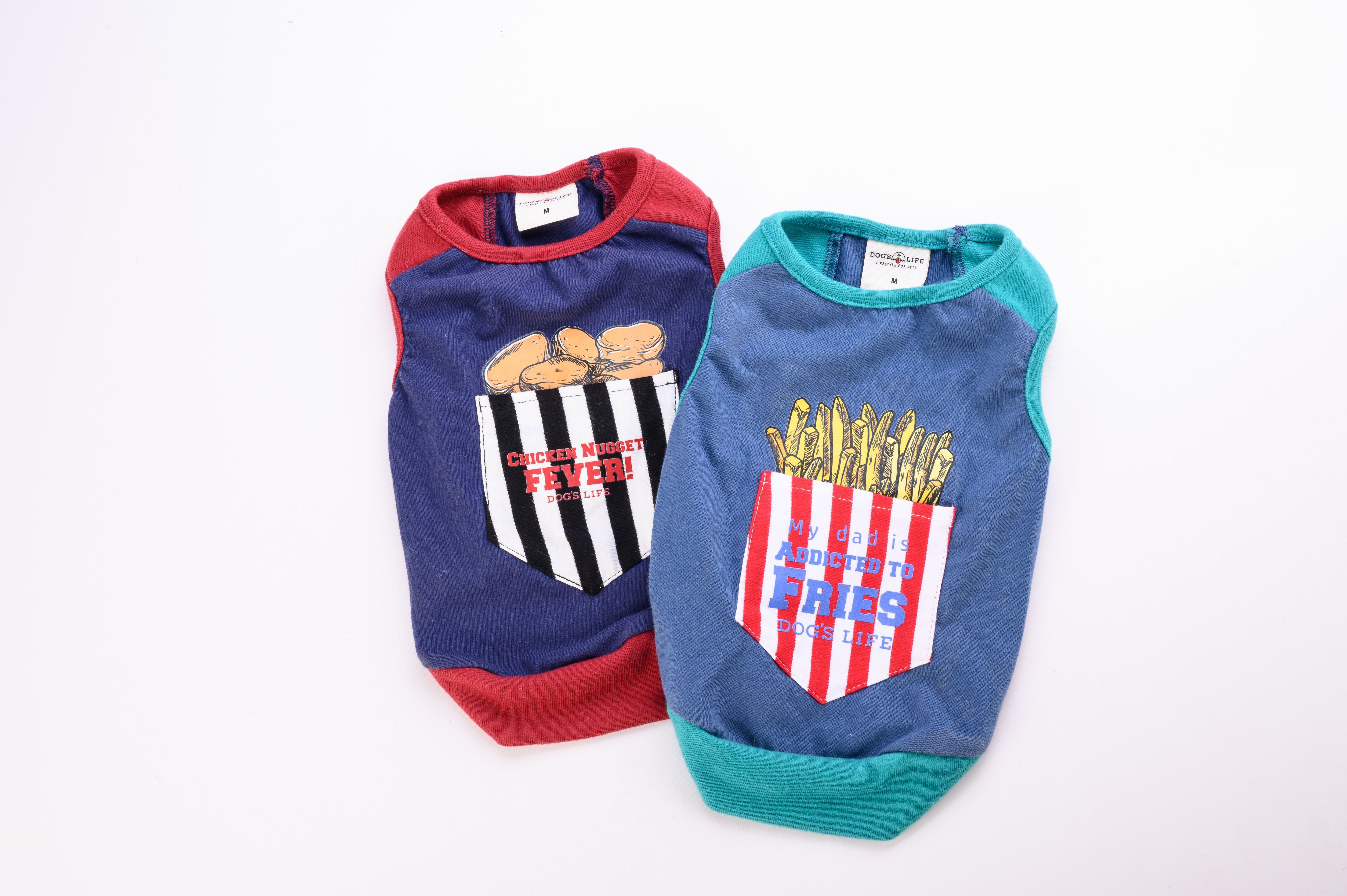 Dog's Life Addicted to Fries Tee Blue