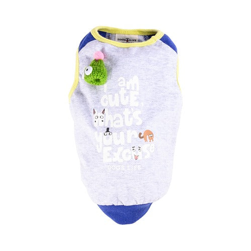 Dog's Life I am Cute Tee Blue