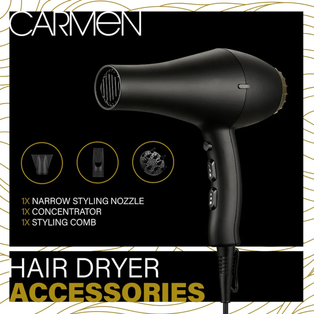 Carmen Ebony AC Motor Hair Dryer