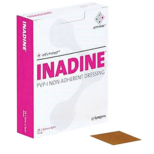 Inadine PVP-Iodine Non-Adherent Dressing (5cm x 5cm, box of 25)