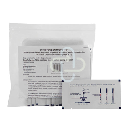 Economy U-Test Pregnancy HCG Strips 25s