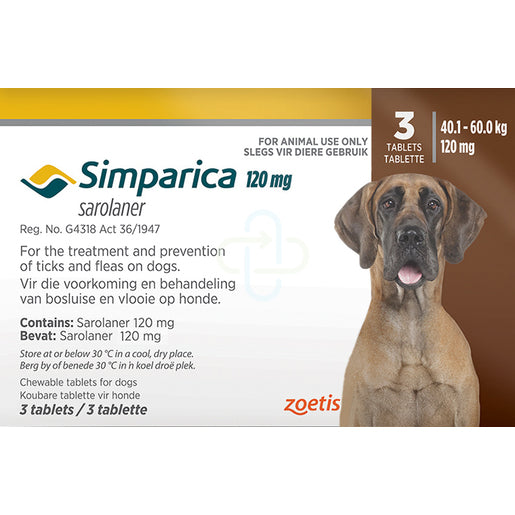 Simparica 120mg 40kg-60kg Choco @ 3