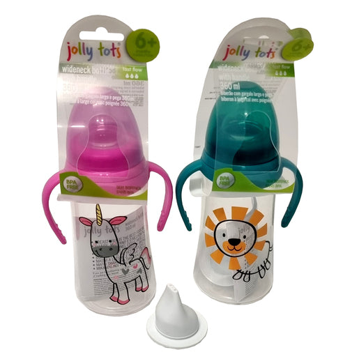 Jolly Tots Baby Bottle with Neck & Spout (360ml)