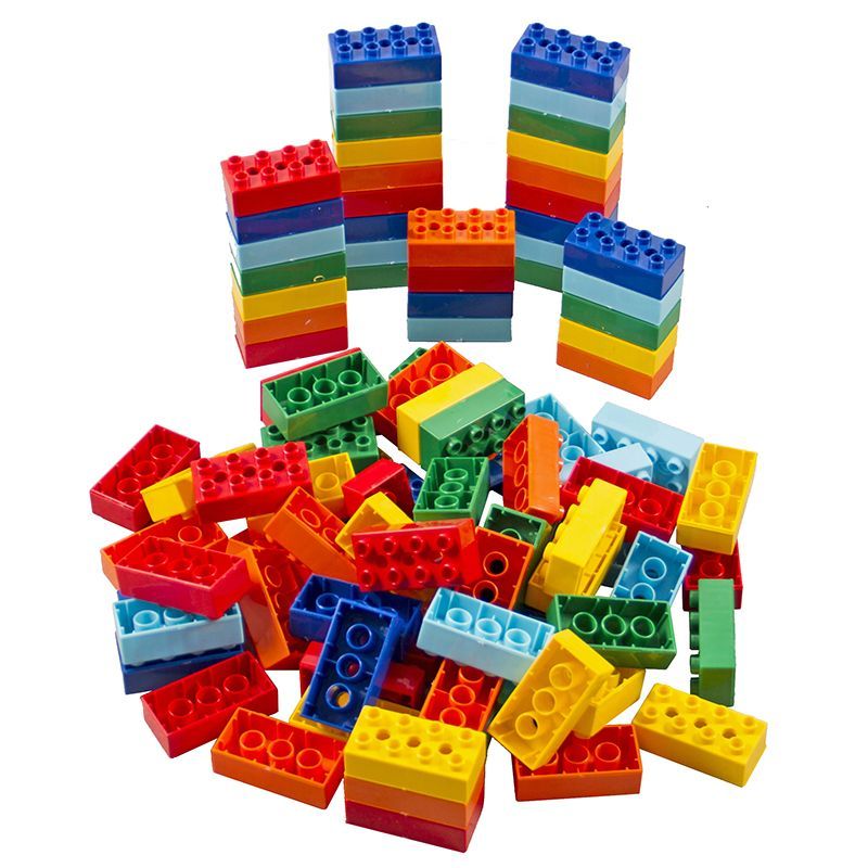 6 Bricks (25 Sets) - Duplo Sized (Six Colour 8 Stud Bricks) - Shopping4Africa