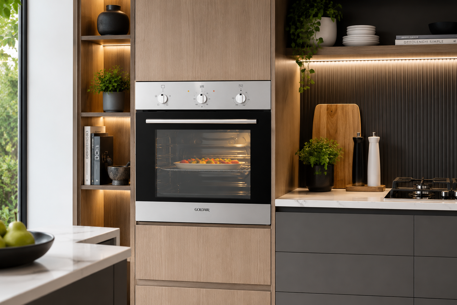 Goldair Under Counter Eye Level Oven+ Timer GEO-500S