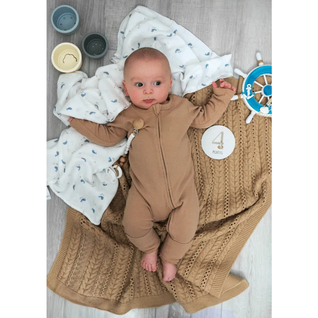 Echo Baby Muslin Swaddle Blanket - Ocean