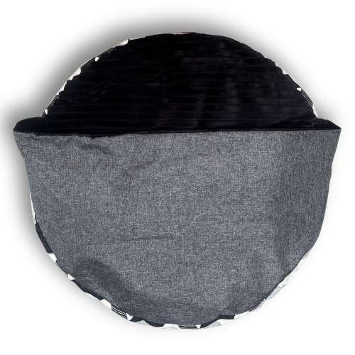 Burra Poof with Hood Dog Bed - Medium 70 X 70 X 10cm