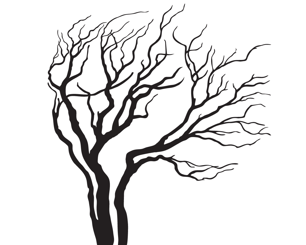 Blowing Tree - Vinyl wall sticker