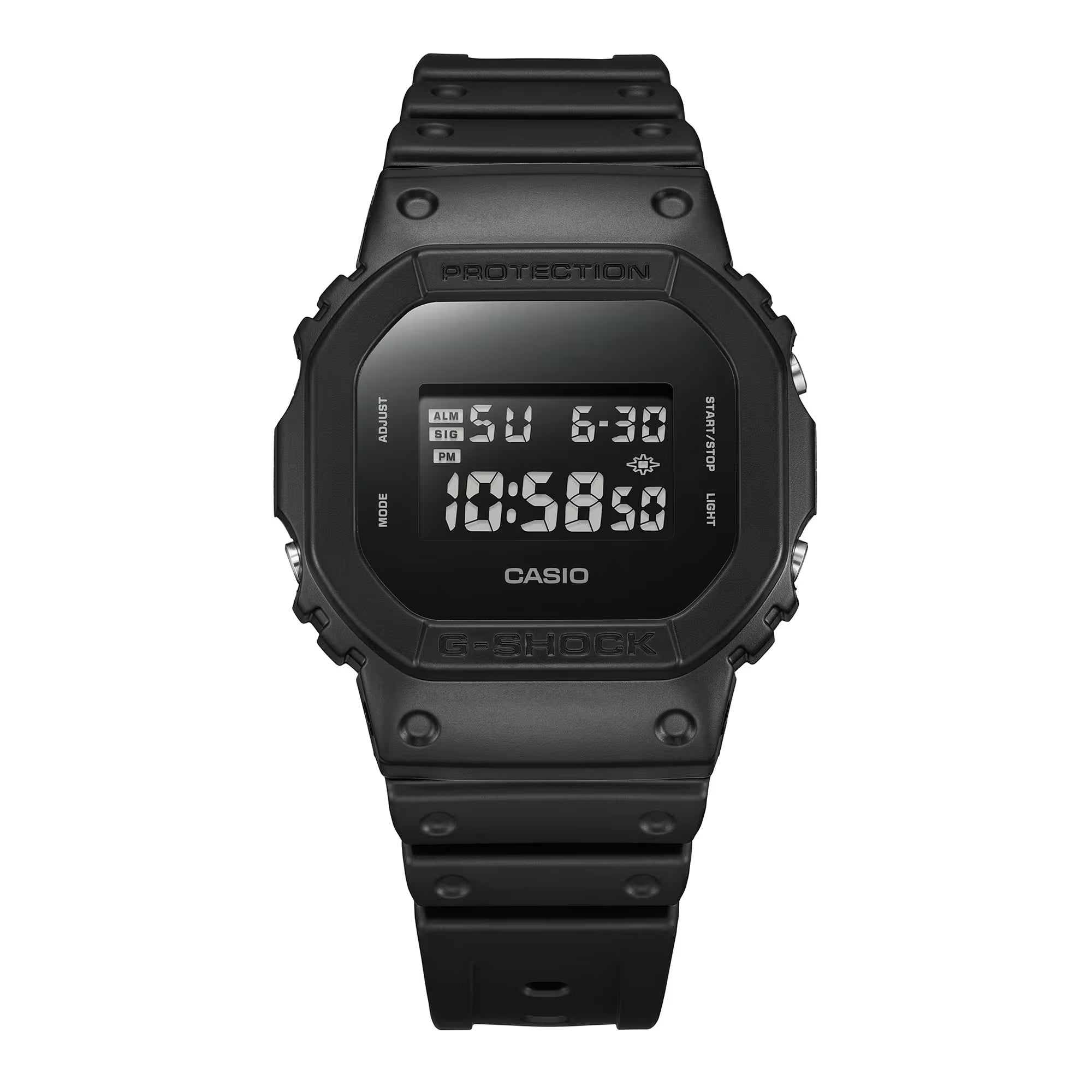 Casio Men's Black Digital Rubber Strap Watch-DW-5600UBB-1DR