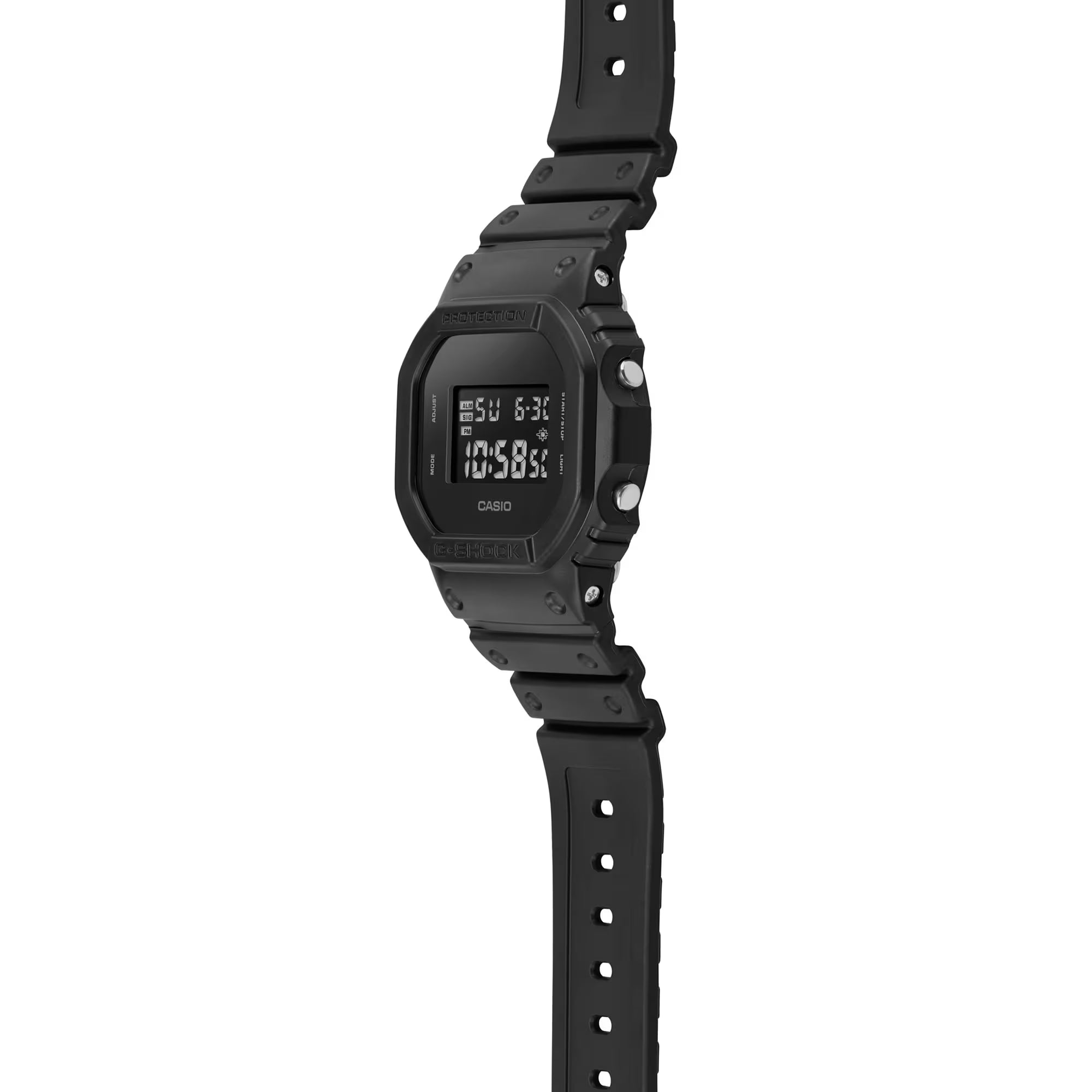 Casio Men's Black Digital Rubber Strap Watch-DW-5600UBB-1DR