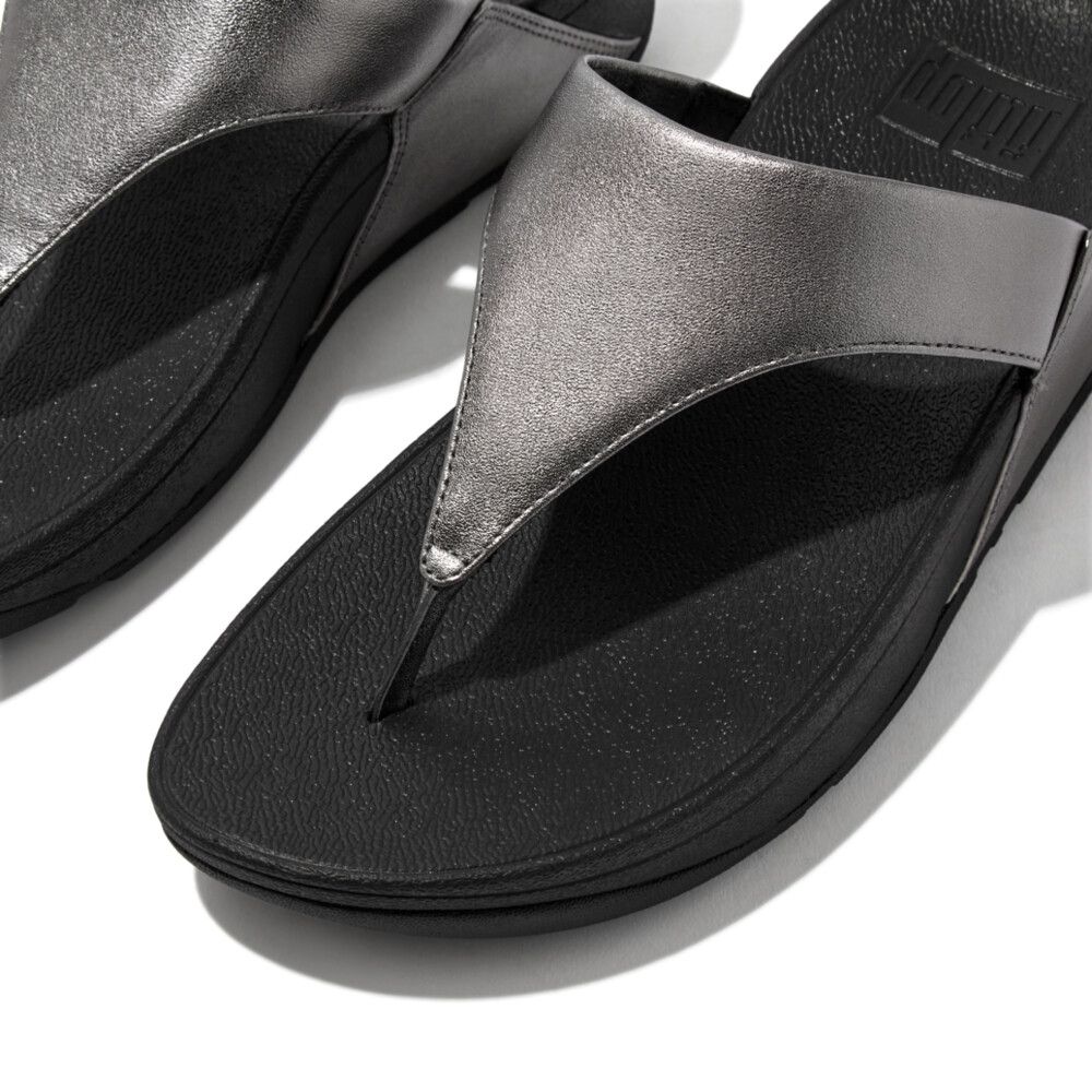 FitFlop Lulu Leather Classic Pewter Mix