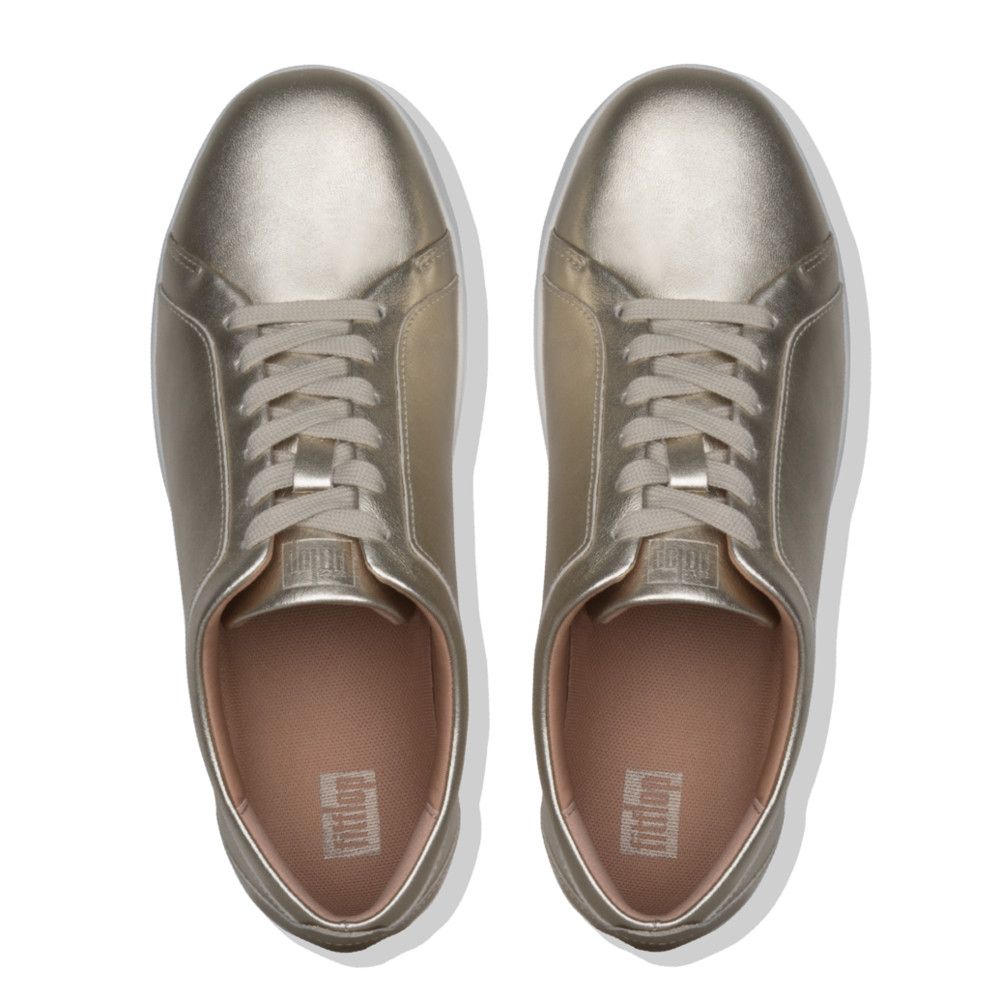 FitFlop Rally Leather Sneakers Platino