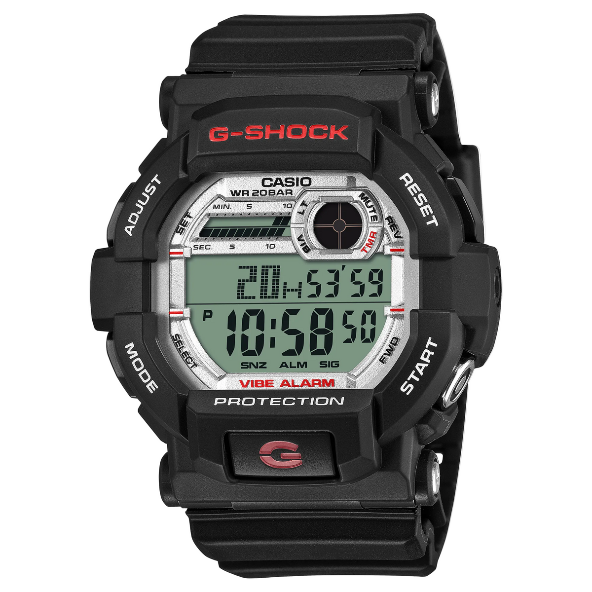 Casio G-Shock Men's Digital Black Resin Watch-GD-350S-1DR