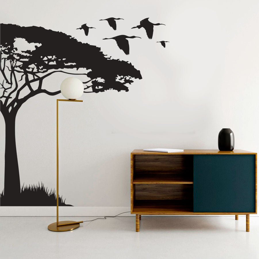 Acacia Half Tree - vinyl wall sticker - Shopping4Africa