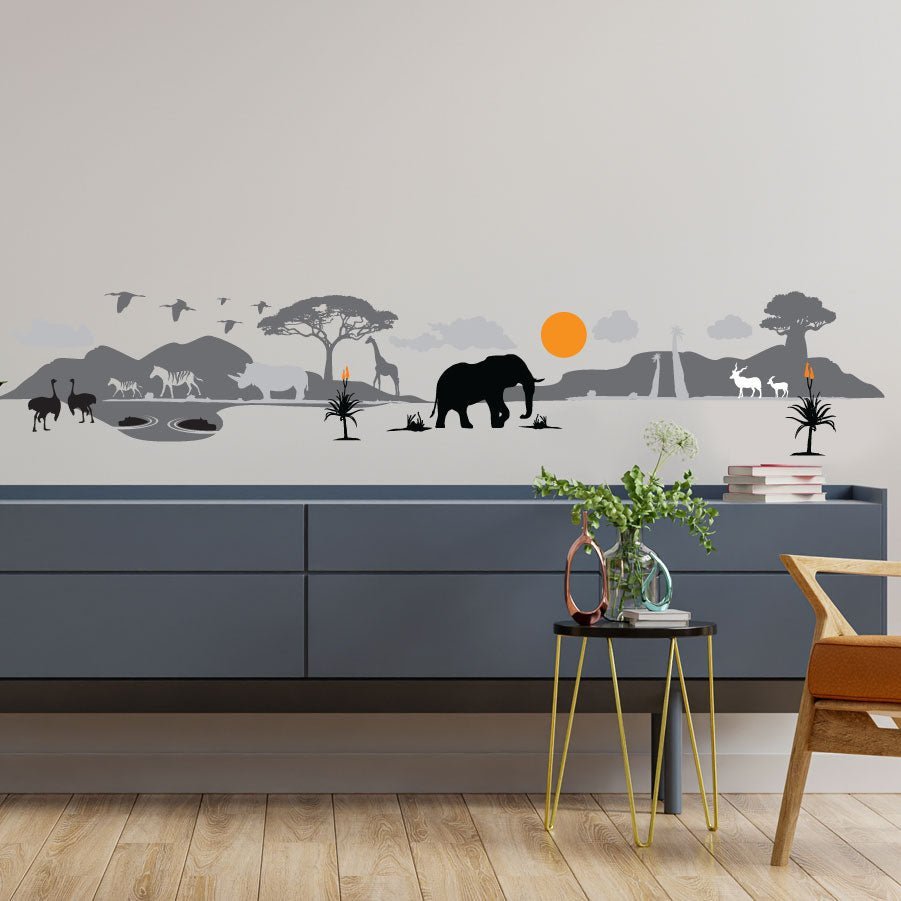 African skyline - vinyl wall stickers - Shopping4Africa