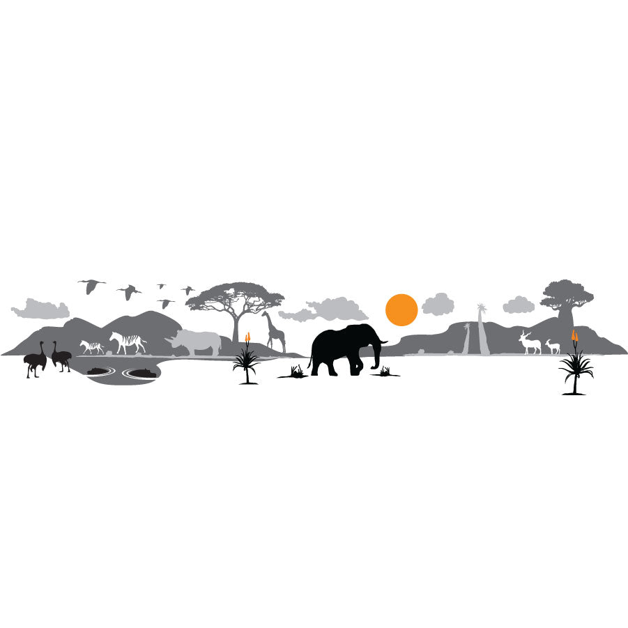 African skyline - vinyl wall stickers - Shopping4Africa