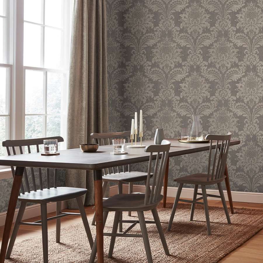 Archive Damask Taupe Wallpaper - Shopping4Africa