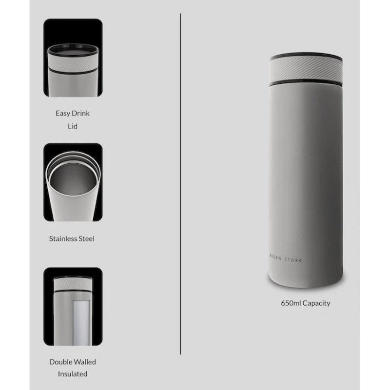 Boden Stark 650ml Double - Walled Flask - Grey - Shopping4Africa