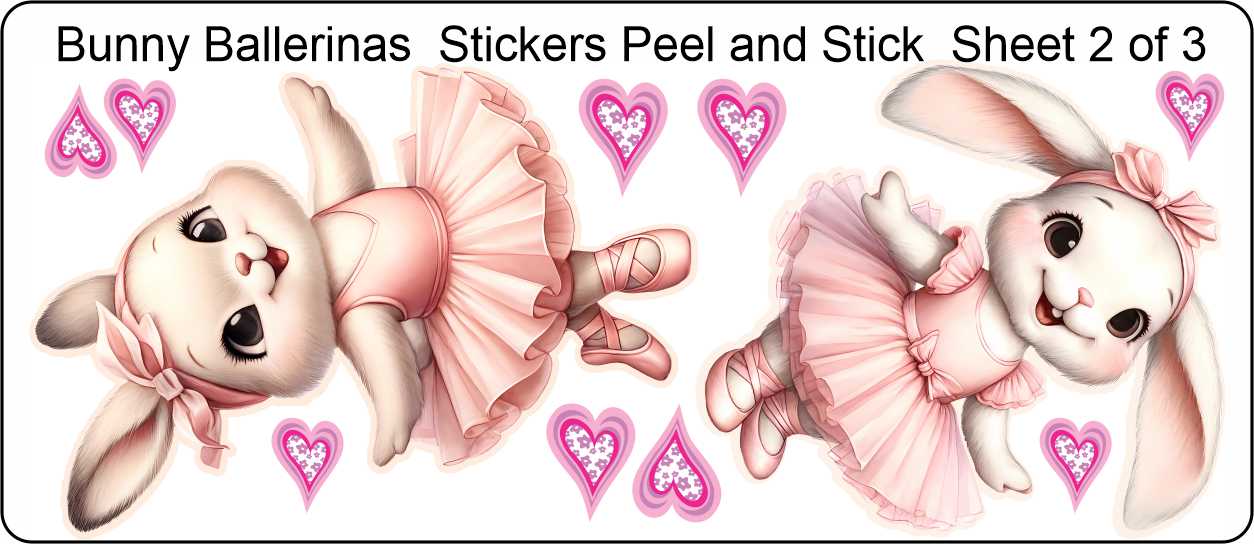 Bunny Ballerinas - wall stickers - Shopping4Africa