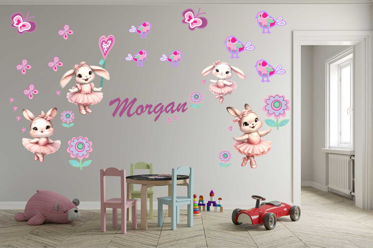 Bunny Ballerinas - wall stickers - Shopping4Africa