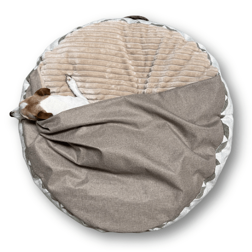Burra Poof with Hood Dog Bed - Medium 70 X 70 X 10cm - Shopping4Africa