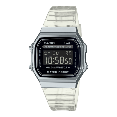 Casio A168 Retro Silver Square Face - A168XES - 1B - Shopping4Africa