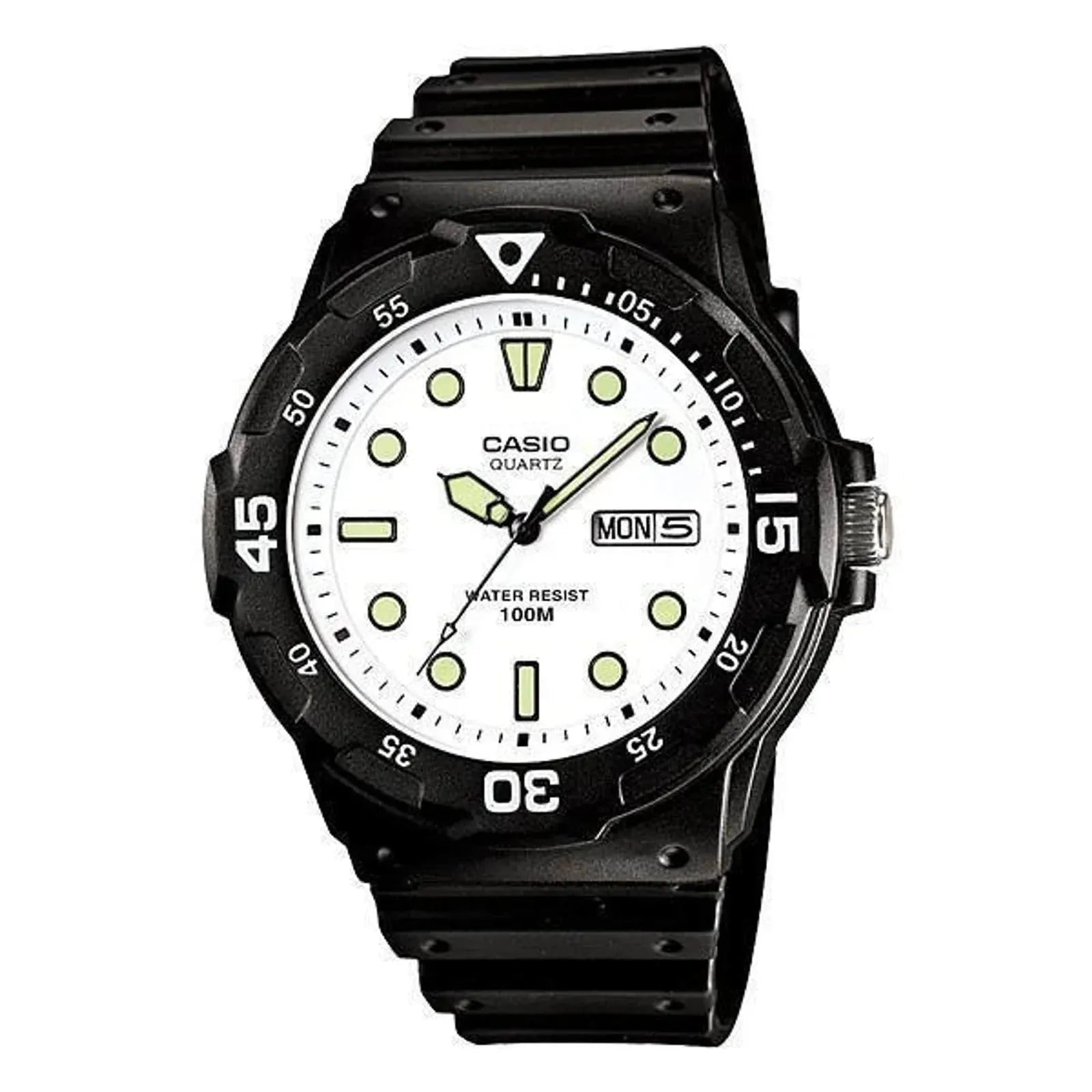 Casio Analog Rotating Bezel White Dial Watch MRW - 200H - 7EVDF - Shopping4Africa