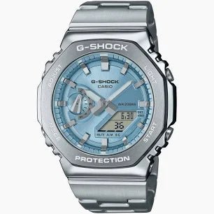 Casio G - Shock Anadigi Stainless Steel Blue Dial Watch GM - 2110D - 2ADR - Shopping4Africa