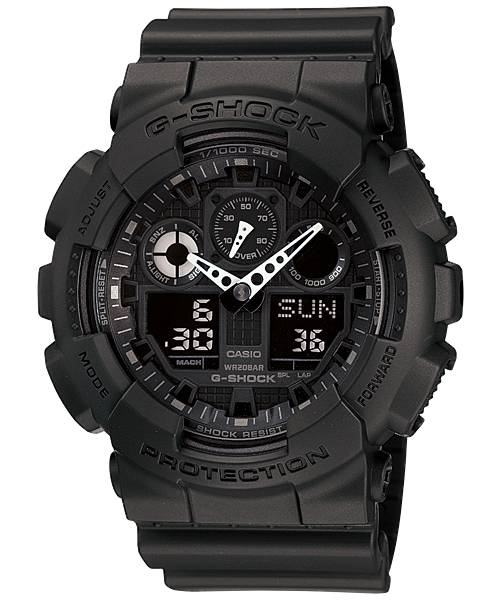 Casio G - Shock Antimag Anadigi Men's 200m Standard Black Watch GA - 100 - 1A1DR - Shopping4Africa