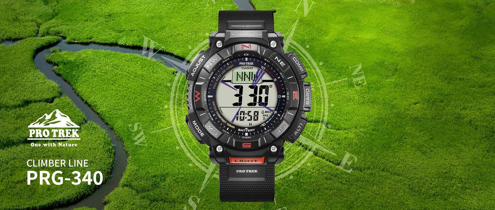 Casio Protrek Solar 3 Sensor Black Watch PRG - 340 - 1DR - Shopping4Africa