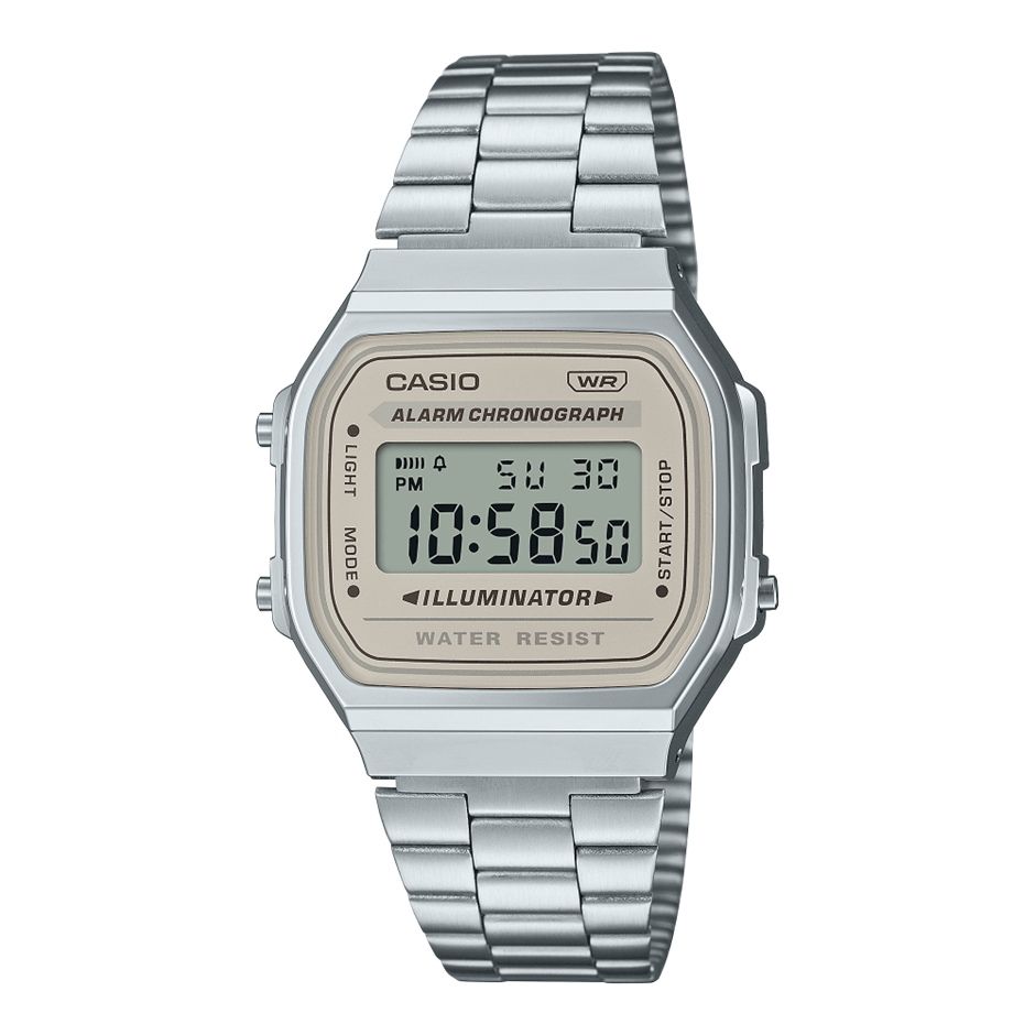 Casio Retro Digital Silver and Tan Watch A168WA - 8AYDF - Shopping4Africa