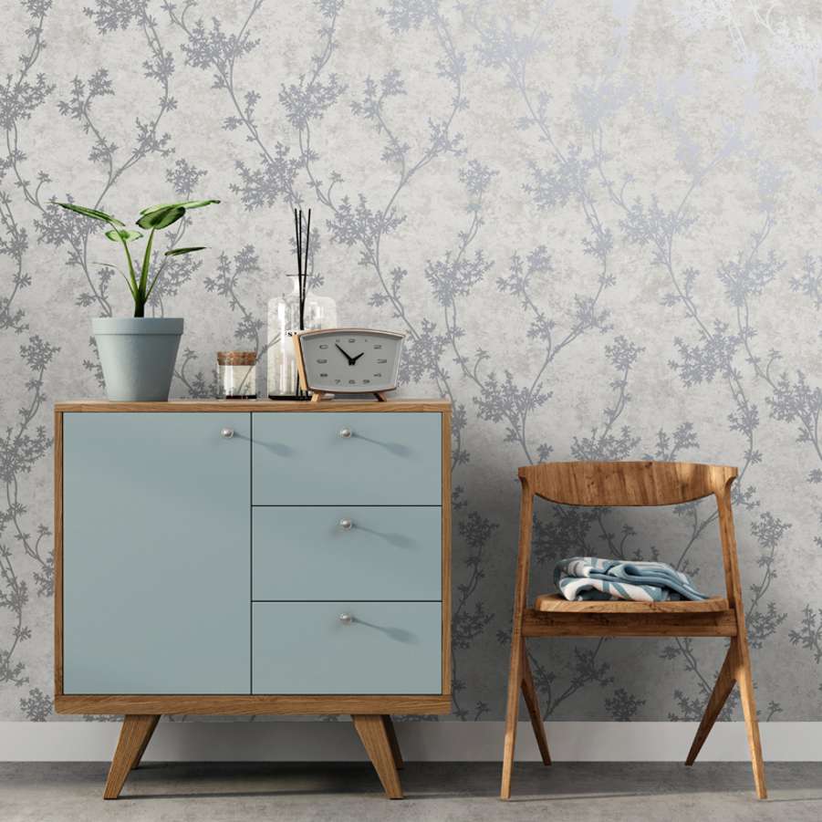 Chevril Taupe & silver Wallpaper - Shopping4Africa