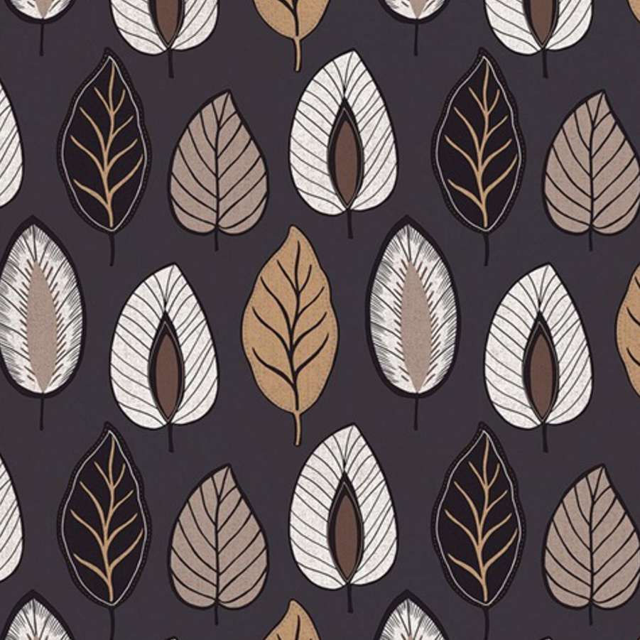 Chic Leaf Brown Wallpaper - Shopping4Africa