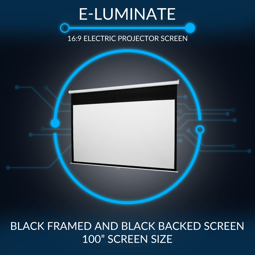 Connex E - Luminate Electric Projector Screen with Remote 100 inch - 16:19 - Shopping4Africa