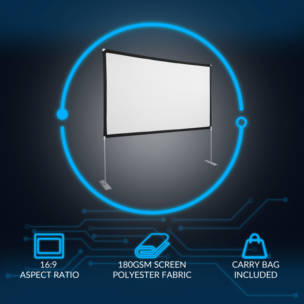 Connex E - Luminate Portable Projector Screen 100 inch - 16:9 - Shopping4Africa