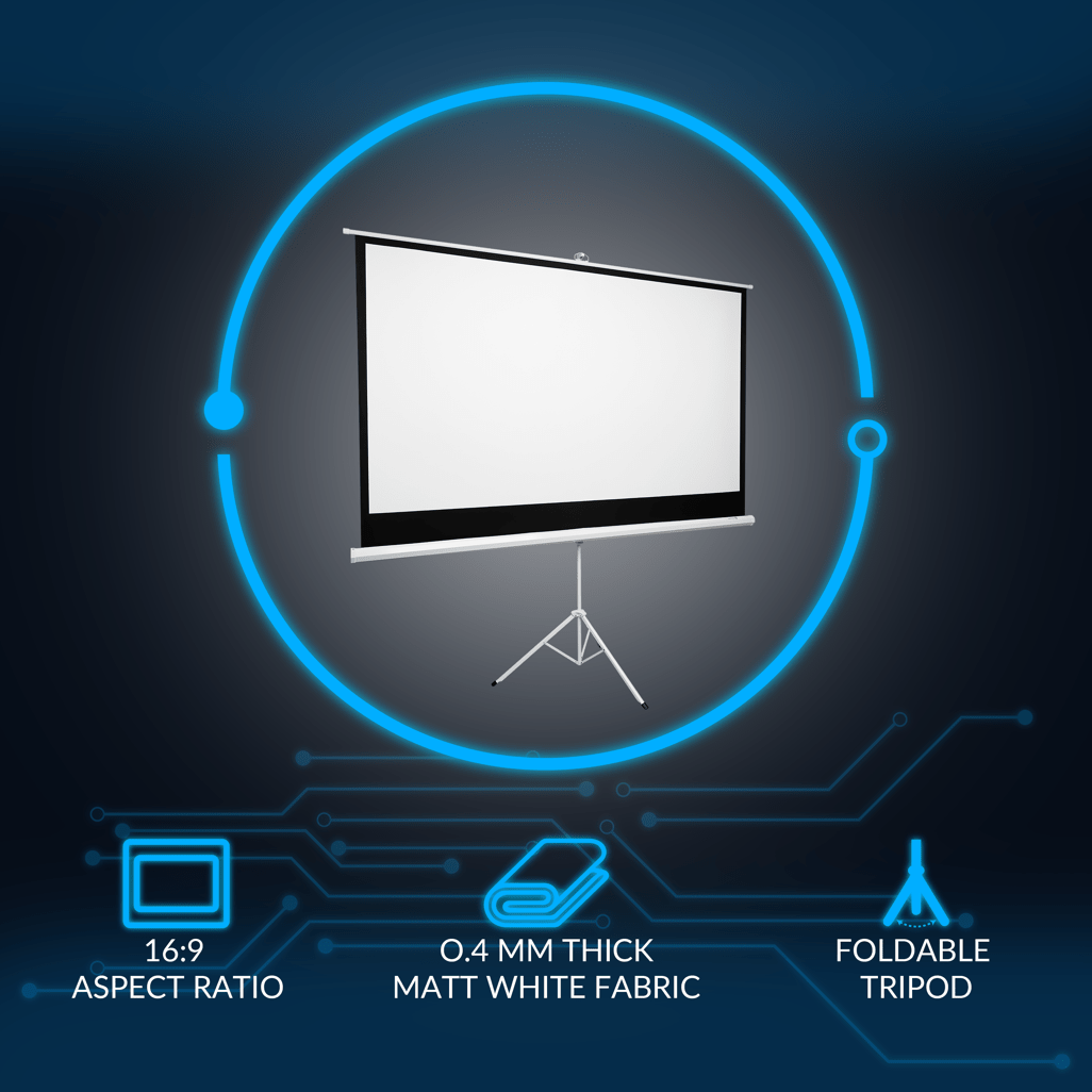 Connex E - Luminate Tripod Projector Screen 100 inch - 16:9 - Shopping4Africa
